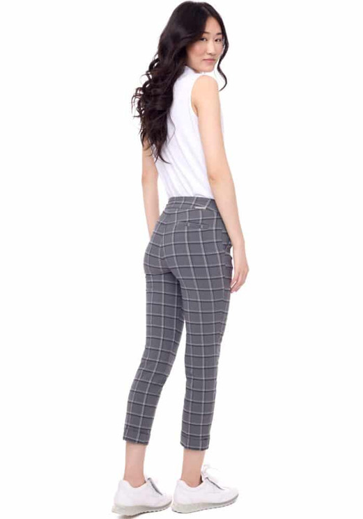 Swing Control Cropped Cuffed Pant - Ardee/plaid