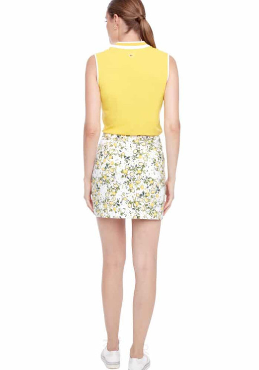 Swing Control Limoncelo Petal Slit Techno Skort - Yellow