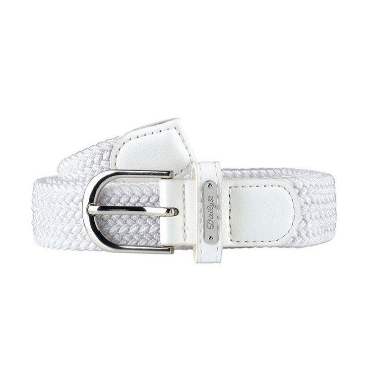 Daily Sports Braided Elastic Belt - White