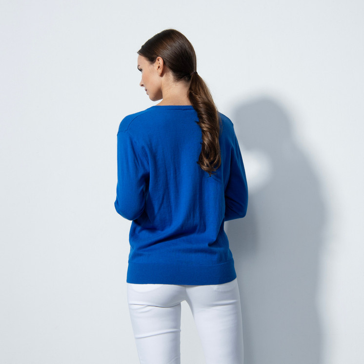 Daily Sports Bolzano V-Neck Knit Sweater - Cosmic Blue 