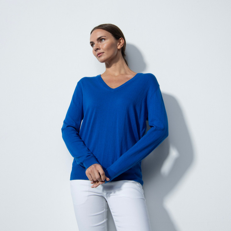 Daily Sports Bolzano V-Neck Knit Sweater - Cosmic Blue 