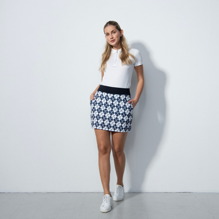 Daily Sports Abruzzo Argyle Print Skort 20" - Navy 