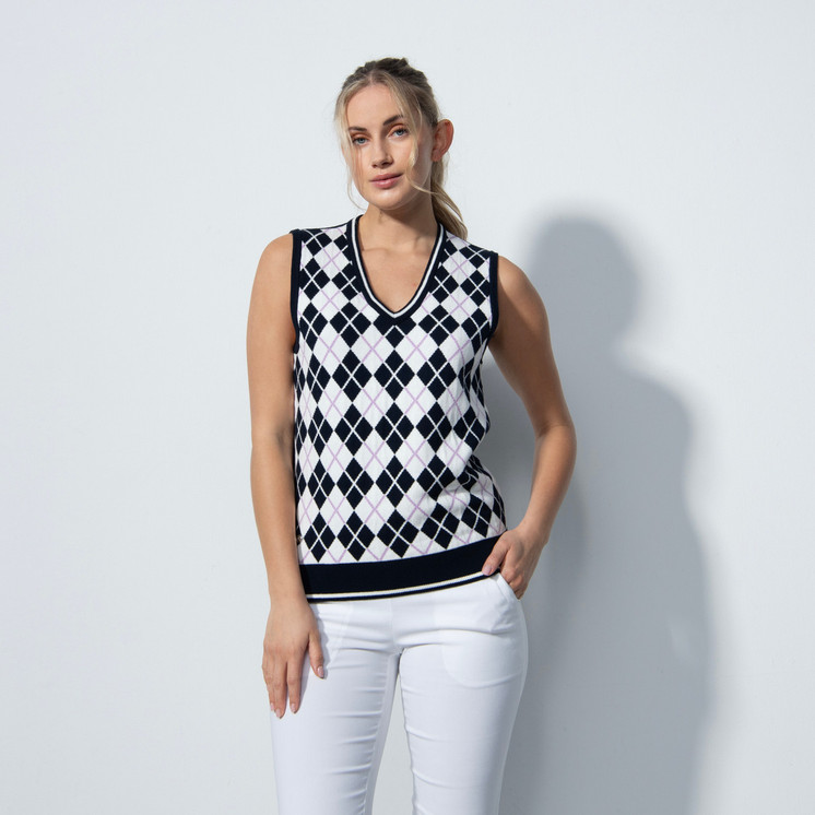 Daily Sports Abruzzo Argyle Sweater Vest - Navy 