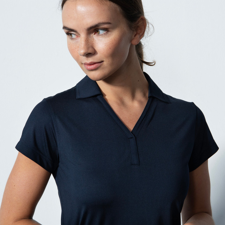 Daily Sports Anzio Cap Sleeve Polo Shirt - Navy 