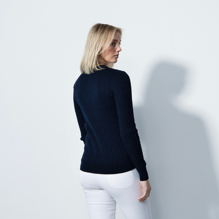 Daily Sports Cable Knit Sweater - Dark Navy 