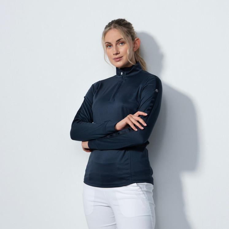 Daily Sports Midlayer Half Neck Long Sleeve Top - Dark Navy 