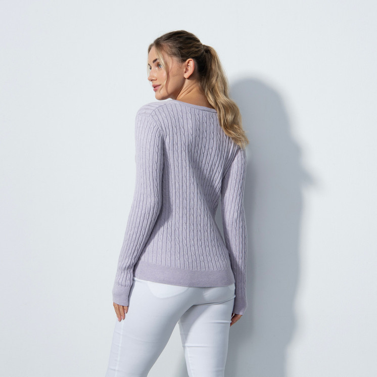 Daily Sports Cable Knit Sweater - Violet 