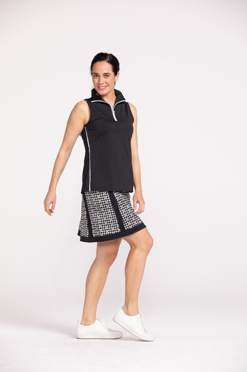 Kinona Keep it Covered Sleeveless Womens Golf Shirt - Black - FINAL SALE