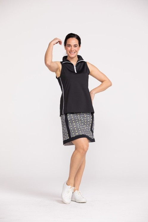 Kinona Keep it Covered Sleeveless Womens Golf Shirt - Black - FINAL SALE