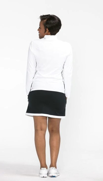 Kinona Sport Keep It Covered Layering Long Sleeve Women's Golf Top - White