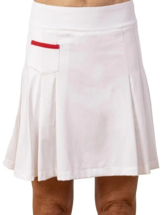 Scratch Seventy Linda Golf Skort - White/Red - Size M - FINAL SALE