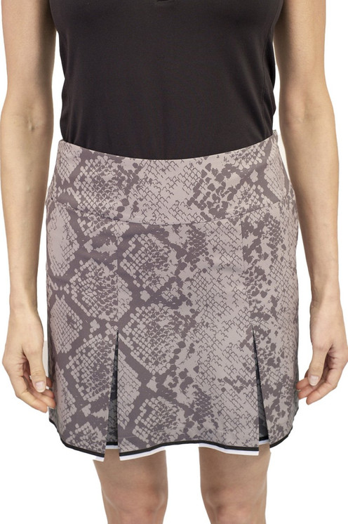 Golftini 5 Star Stretch Performance Women's Golf Skirt Grey Snakeskin