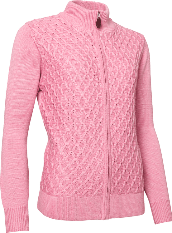 Abacus Sportswear Avondale Windstop Women's Golf Cardigan - Rhubarb