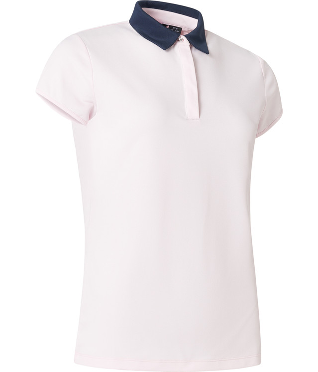 Abacus Sportswear Crystal Cup Sleeve Women's Golf Polo - Light Pink