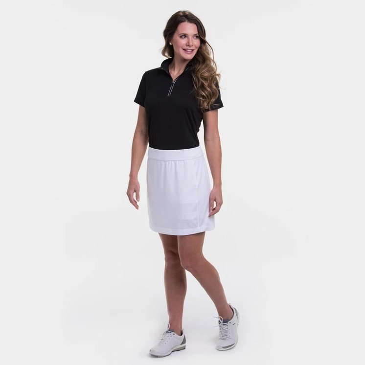 EP Pro NY Knit W/ Back Mesh Pleat Detail Women's Golf Skirt - White