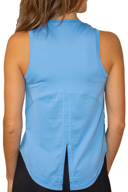 Golftini Sleeveless Sport Stretch Polo Top-  Sky Blue 