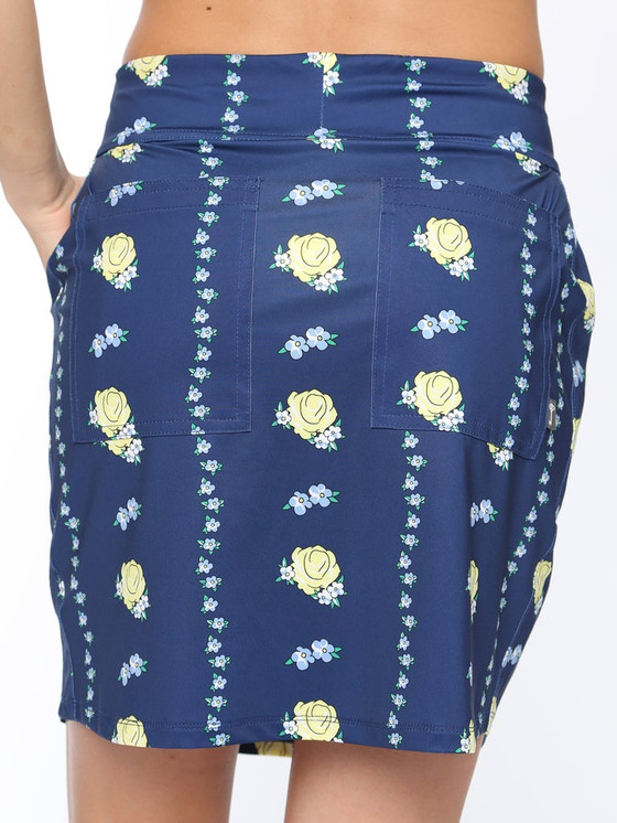 Belyn Key Keystone Jersey Women's Golf Skort- Large Floral Print