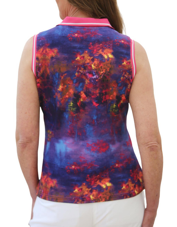 Famara Sleeveless Golf Shirt - Flamenco