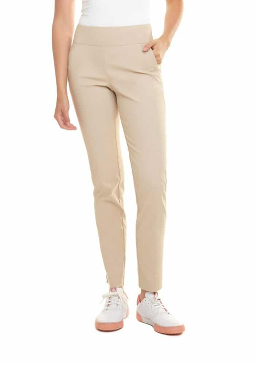 Swing Control Basic Core Slim Women's Golf Pants - Stone