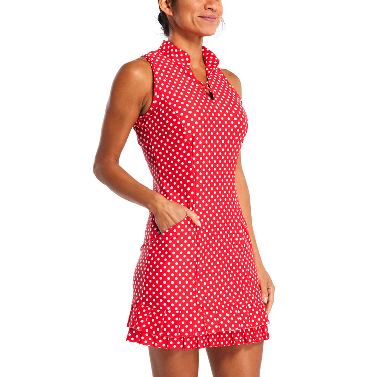 TZU TZU Tango Women's Golf Dress - Poppy Dotty