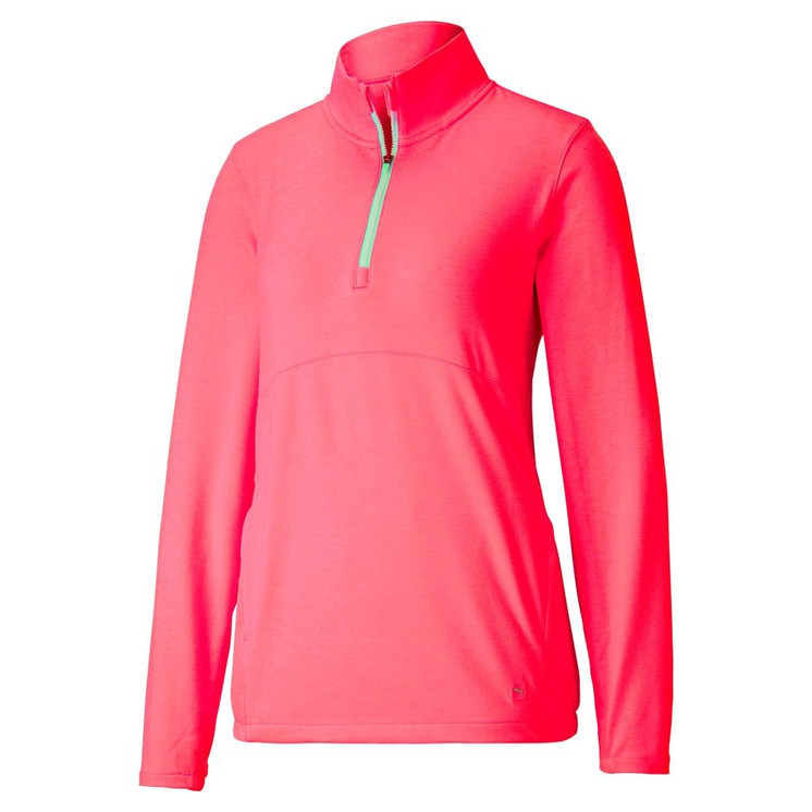 Puma Cloudspun Women's Golf 1/4 Zip - Teaberry