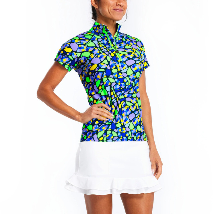 TZU TZU Lucy Women's Golf Top - Rolling Rocks