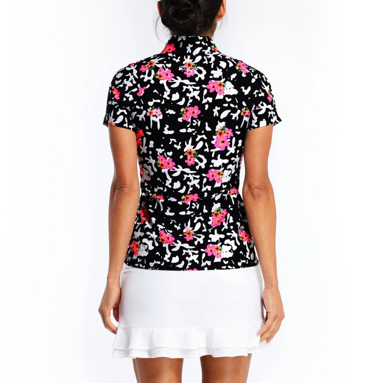 TZU TZU Lucy Short Sleeve Golf Top - Kabuki - FINAL SALE