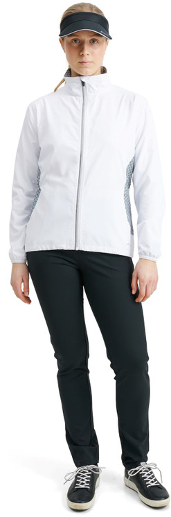 Abacus Sportswear Hills stretch wind Women's Golf Jacket - white