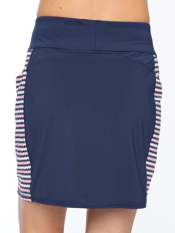 Belyn Key Side Panel Women's Golf Skort - Diamond Stripe