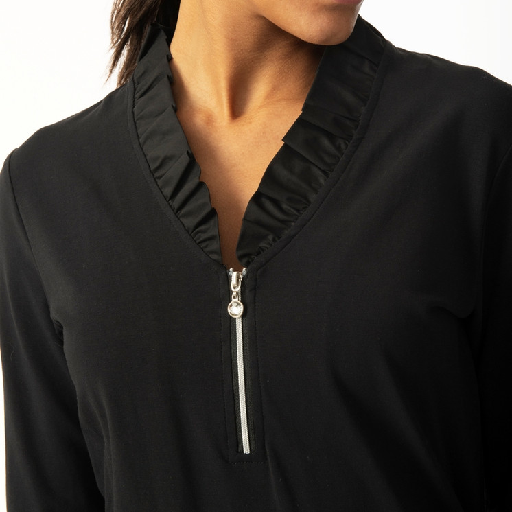 Daily Sports Patrice 3/4 Sleeve Polo Shirt - Black