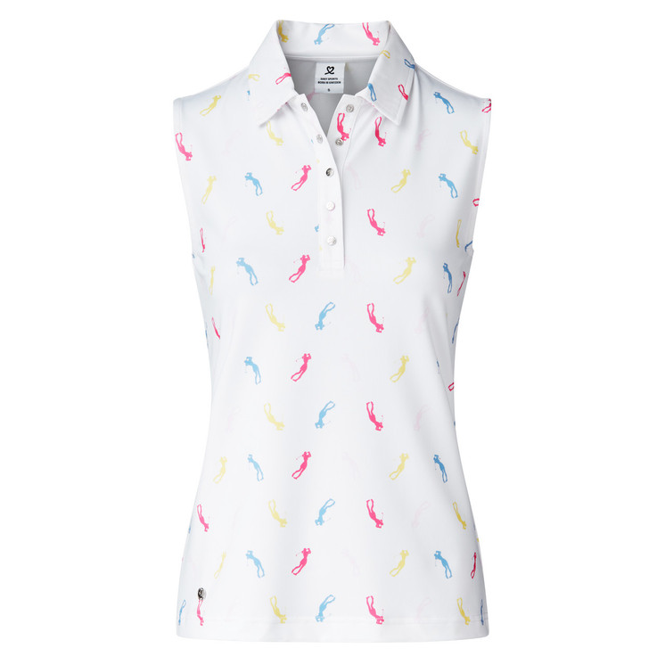 Daily Sports Camilia Sleeveless Polo Women's Golf Shirt - White