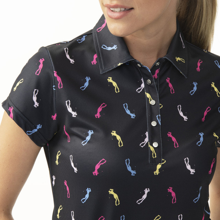 Daily Sports Chatty Short Sleeve Polo Women's Golf Shirt - Navy