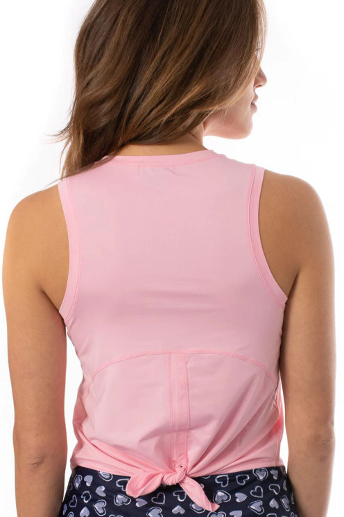 Golftini Sleeveless Sport Tie  Women's Top -Light Pink