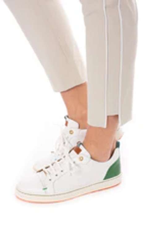 Golftini Pull-On Stretch Ankle Women's Pant - Khaki/White