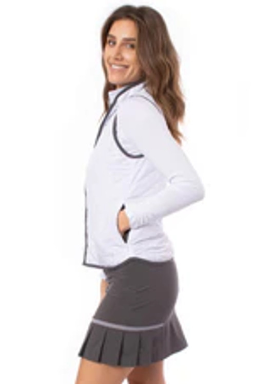 Golftini Reversible Quilted Wind Women's Vest - White