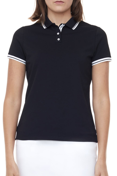 Swing Control Pique Short-sleeve Women's Polo Shirt - Black