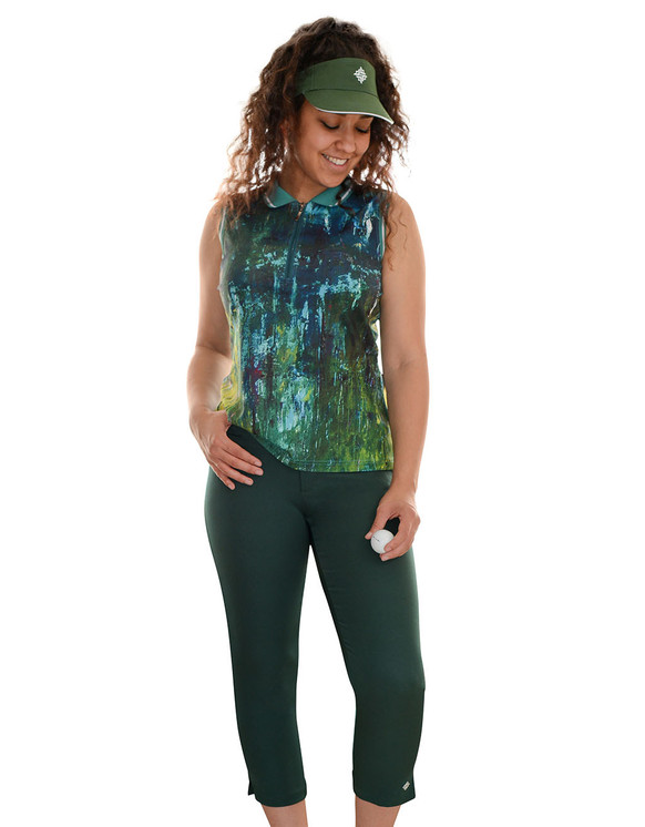 Famara Capri Golf Pants - Forest Green