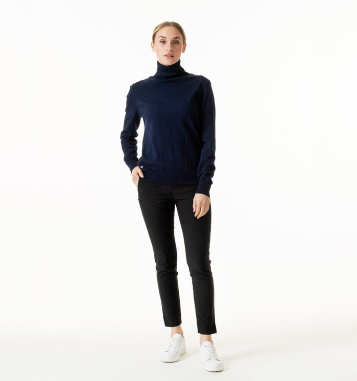 Daily Sports Trissie Roll Neck Polo Pullover - Navy