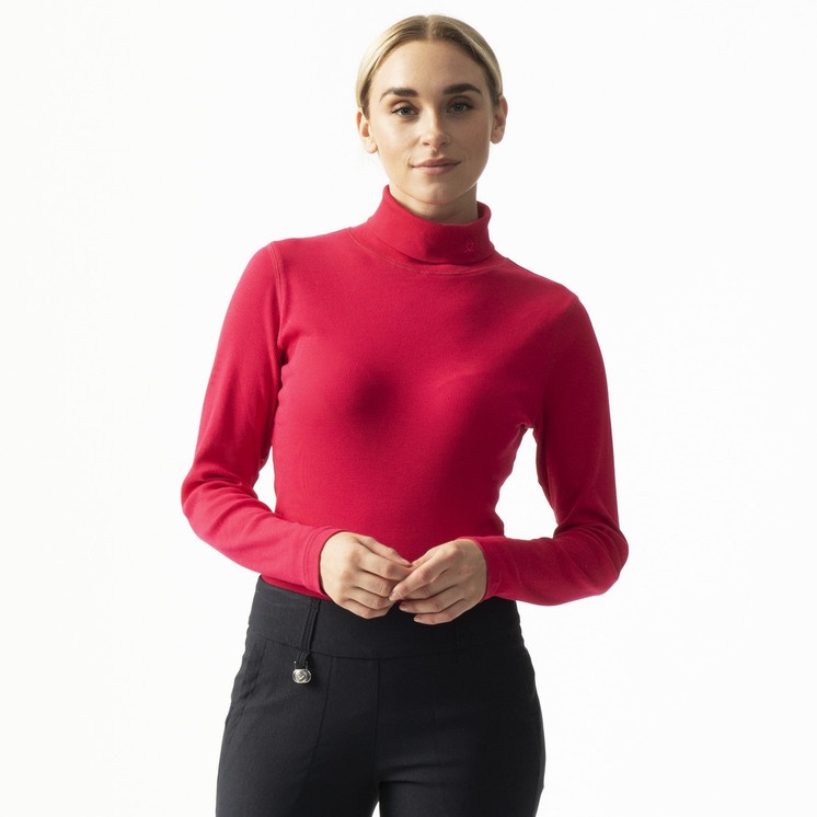 Daily Sports Maggie Long Sleeve Turtle Neck Top - Berry Red