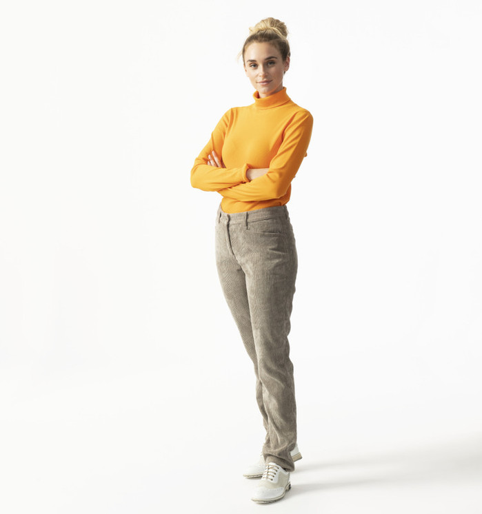 Daily Sports Maggie Candied Long Sleeve Turtle Neck Top - Orange