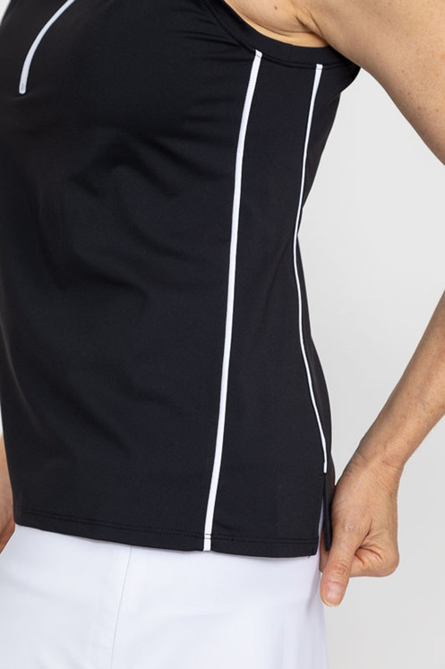 Kinona Keep it Covered Sleeveless Golf Top - Black