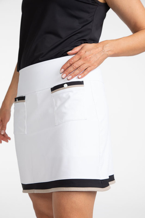 Kinona Tee To Tea Golf Skort - White