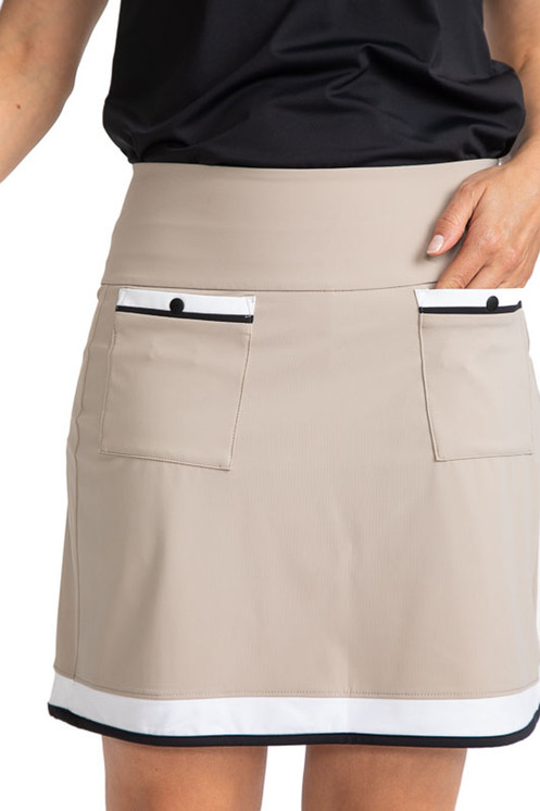 Kinona Tee To Tea Golf Skort - Sand - FINAL SALE