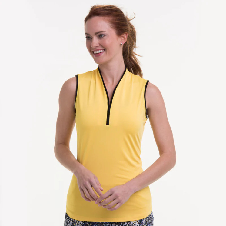 EP Pro NY Sleeveless Golf Polo - Butter Yellow - FINAL SALE