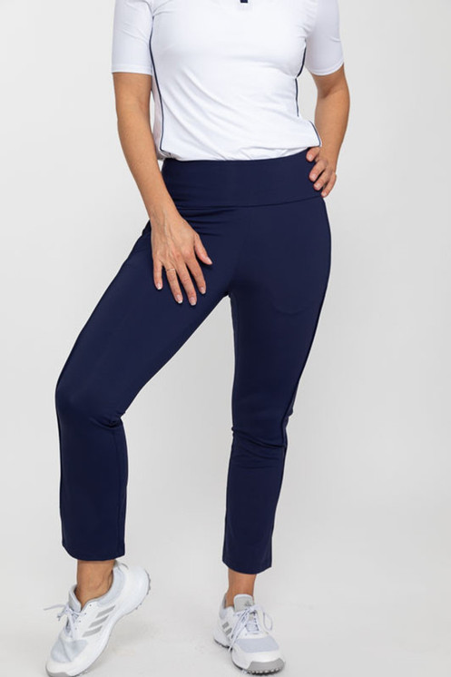 Kinona Smooth Your Waist Crop Women Golf Pants - Navy Blue