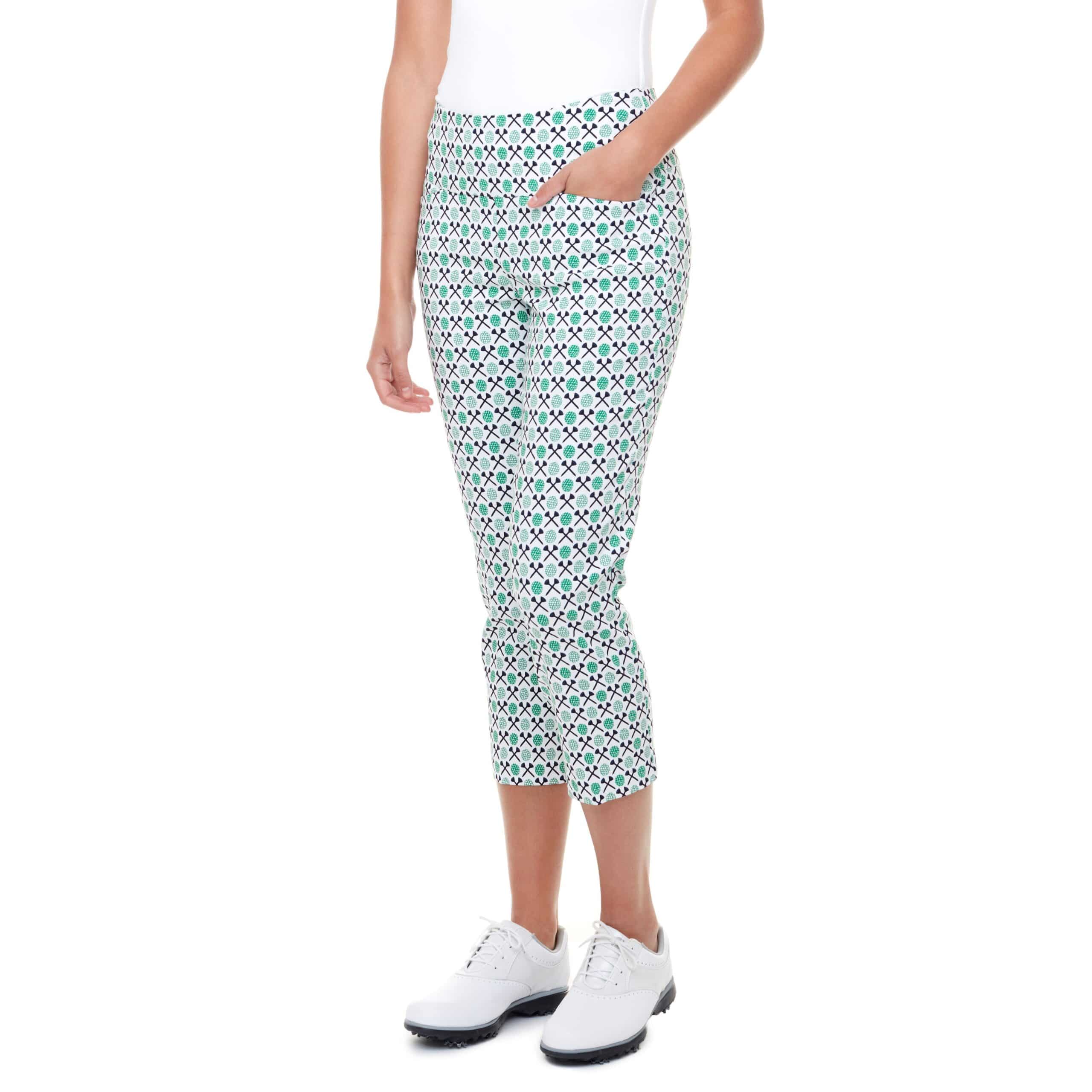 Ladies' trousers Bianca white/apple green | Strauss