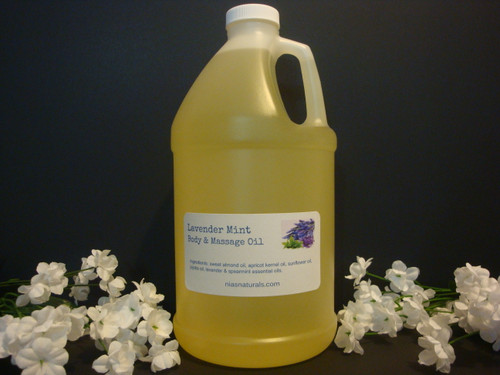 Lavender Mint Body & Massage Oil 64oz/Half Gallon Jug