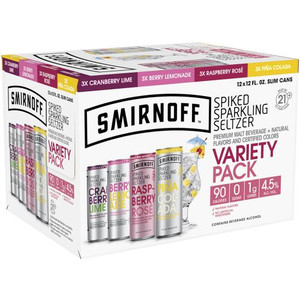 Smirnoff Spiked Seltzer Variety Pack 12pk 12oz Cans