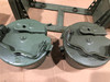 Lot 221211-04:  Original WW2 dated Basket Drum and Carrier Set  (Yugo Repainted)  (SHIPS FREE in Lower 48)