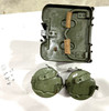 230909-06:  Original WW2 dated Basket Drum and Carrier Set  (Yugo Repainted)  (SHIPS FREE in Lower 48)